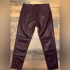 AG Adriano Goldschmied Maroon Tailored Trouser -Size 27- The Caden
